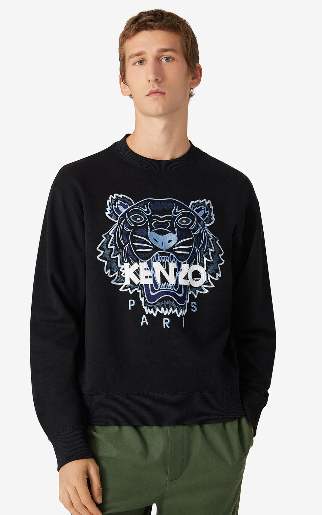 Kenzo Tiger Sweatshirt Black For Mens 5483WPGXQ